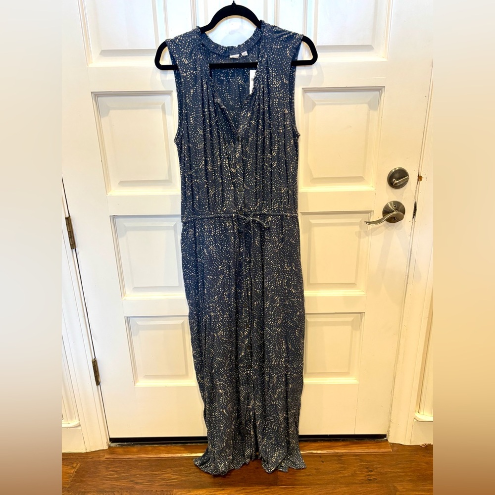 GAP Navy and White Patterned Maxi Dress